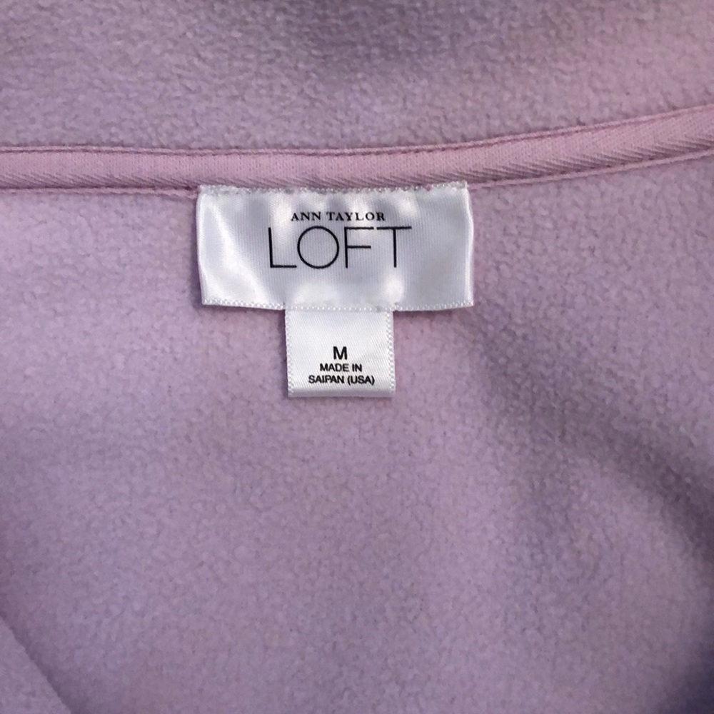 NWOT ANN TAYLOR LOFT TWO TONE FLEECE JACKET MED - Picture 7 of 10
